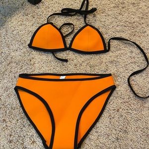 Orange bathing suit